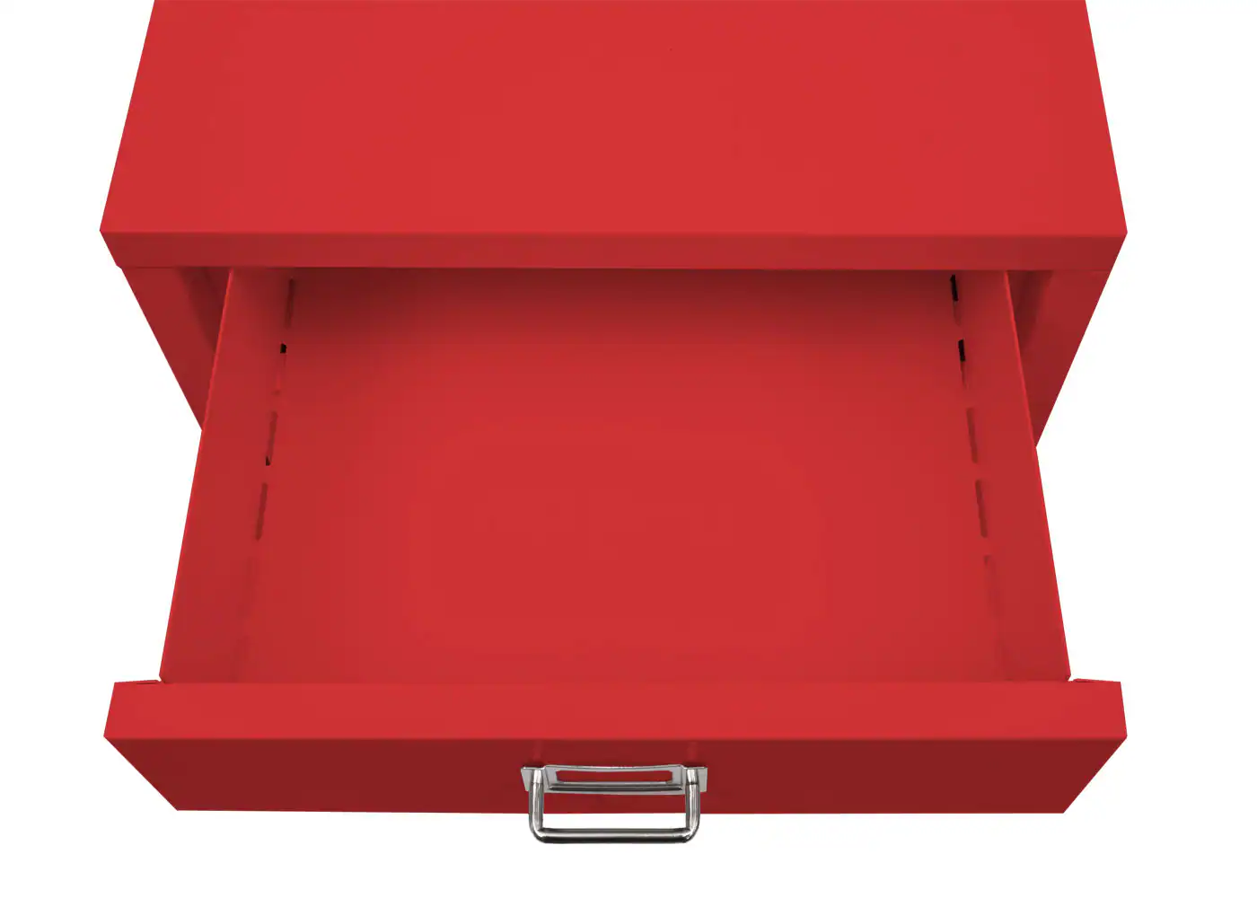 Rollcontainer MCW-L49, Schubladenschrank Stahlschrank Aktenschrank, Metall 55x40x41cm 4 Schubladen ~ rot