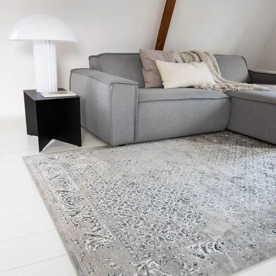 EVA Interior vintage vloerkleed meadow - grijs - 200 x 140 cm