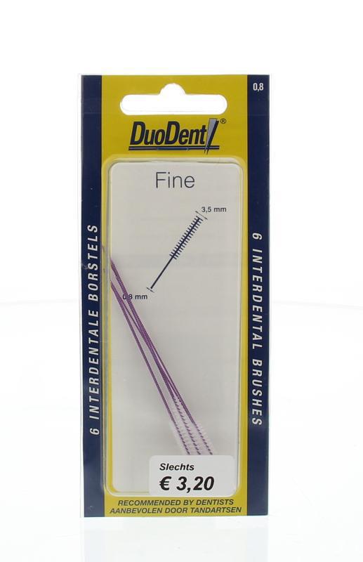 Duodent Interdentaal borstel fine 0.8 6st