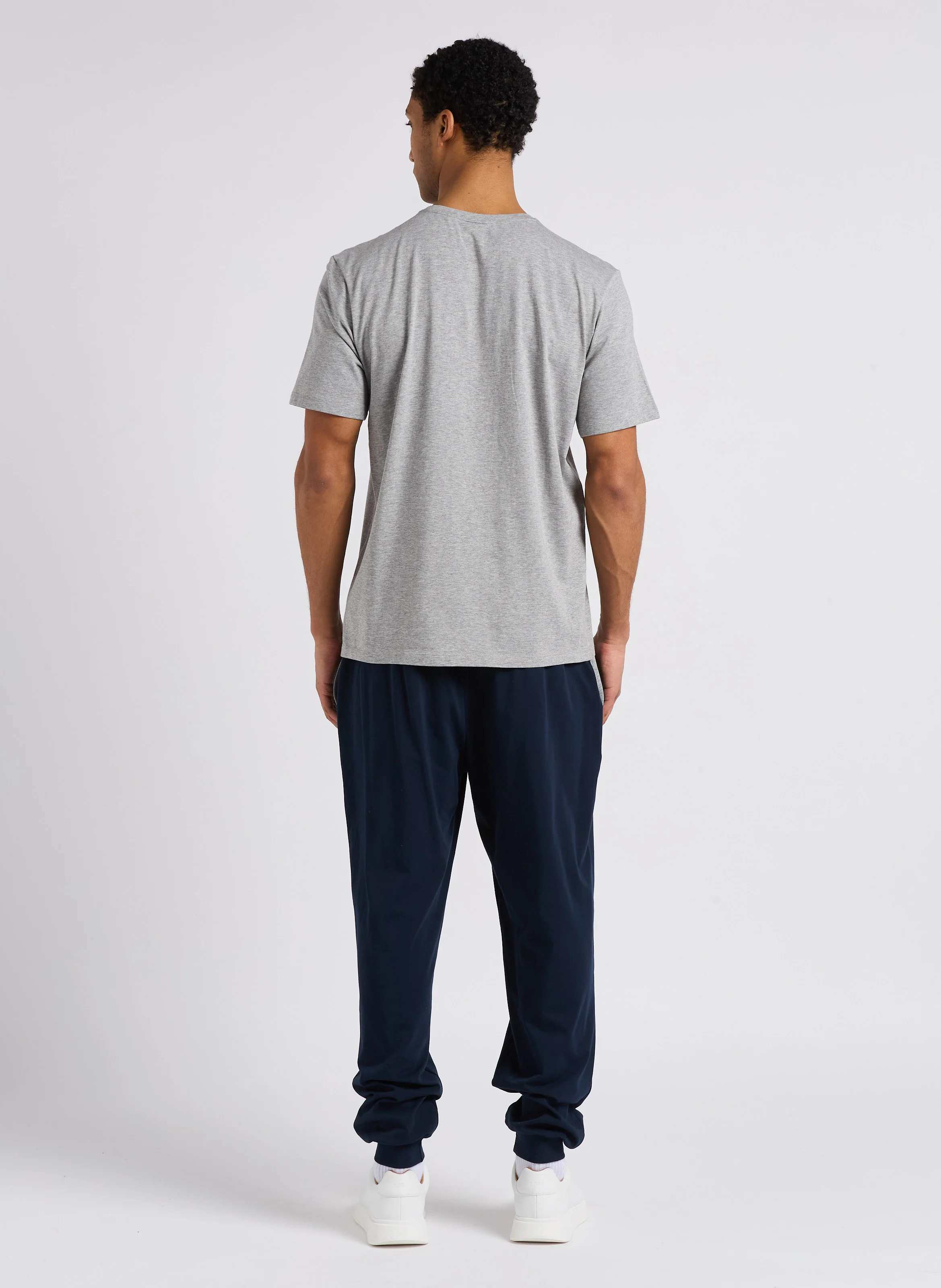 Jogging droit en coton | Bleu
