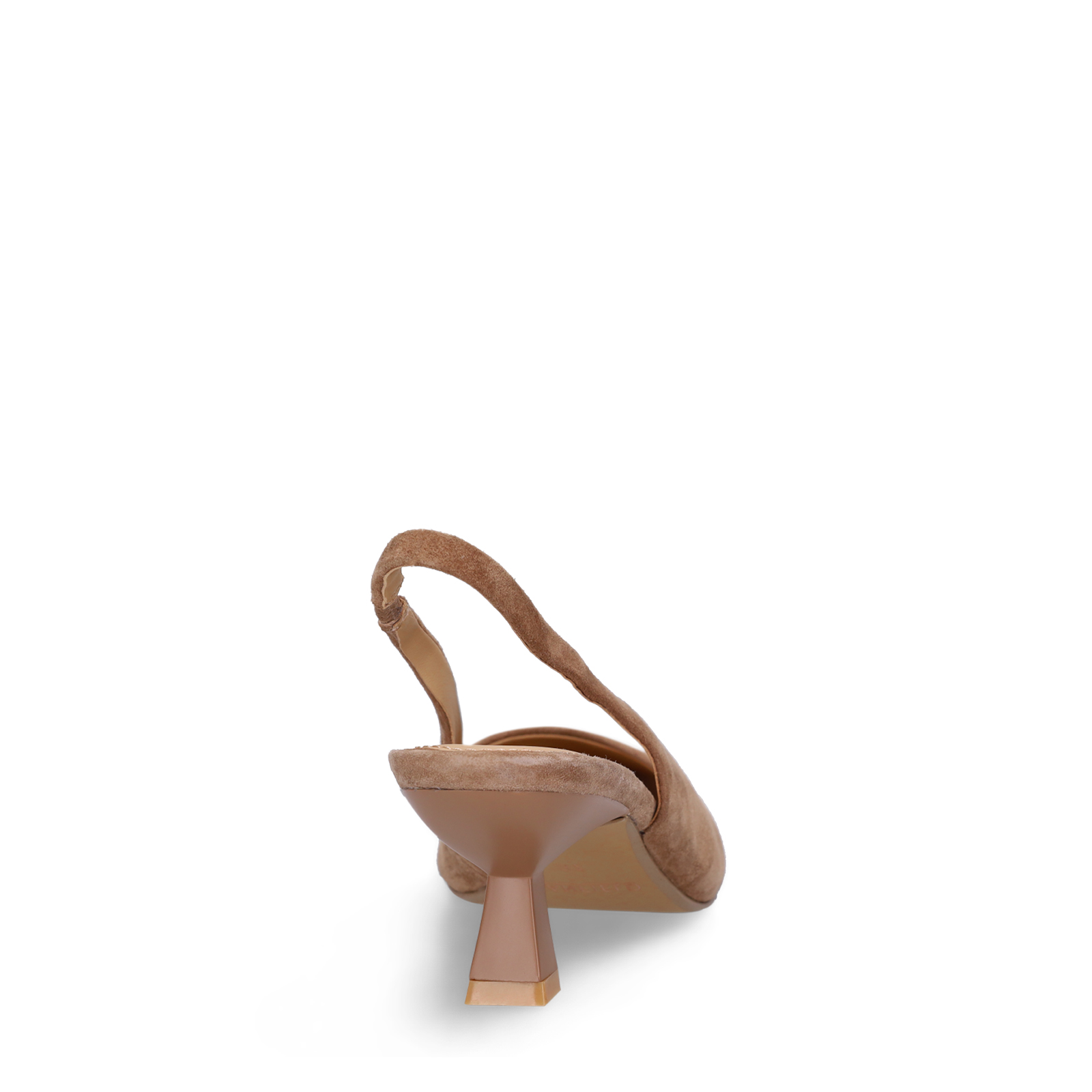Bruine suède slingbacks