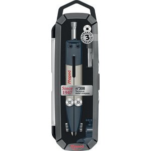 Coffret de compas technique No.308, 3 pièces, noir
