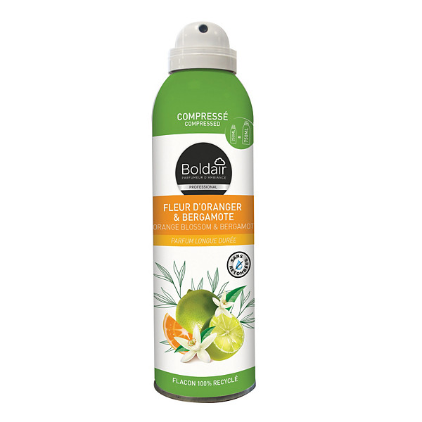 Désodorisant compressé Boldair Fleur d'Oranger et Bergamote 250 ml