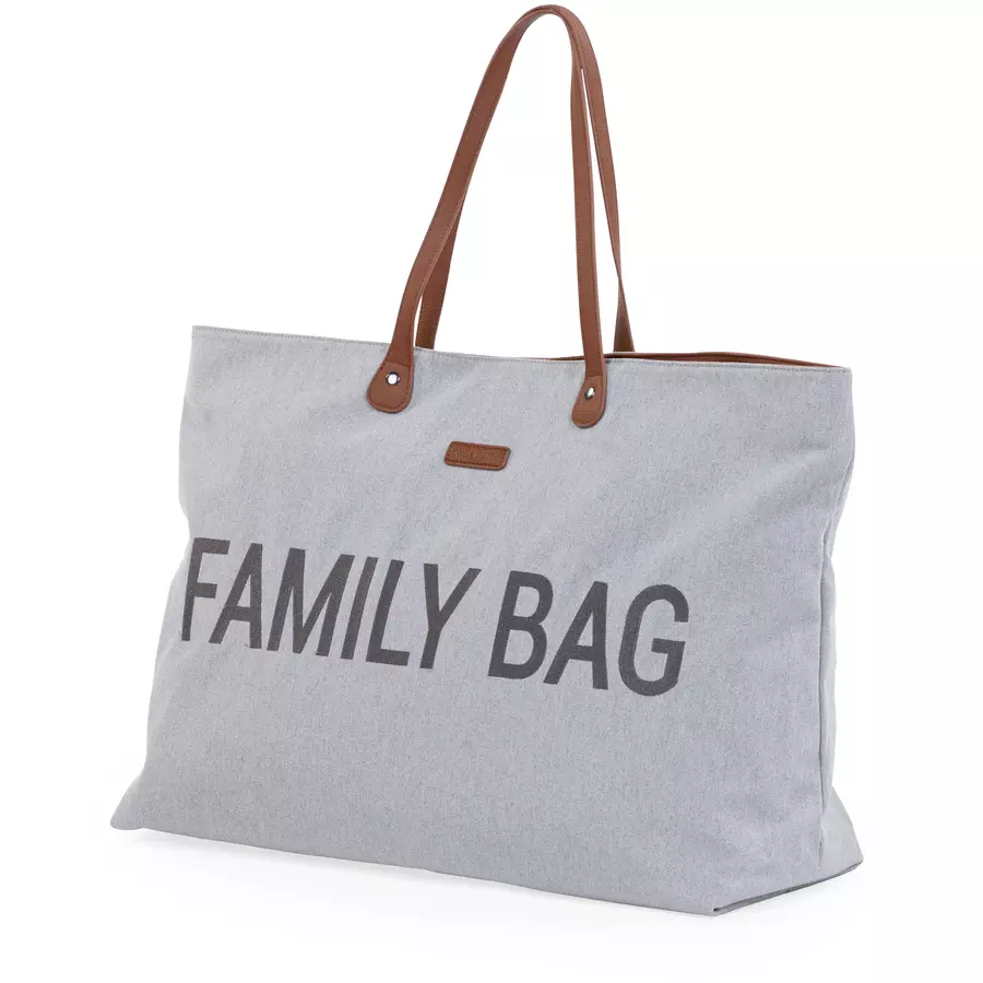 CHILDHOME Wickelrucksack Family Bag Signatur Canvas Grau