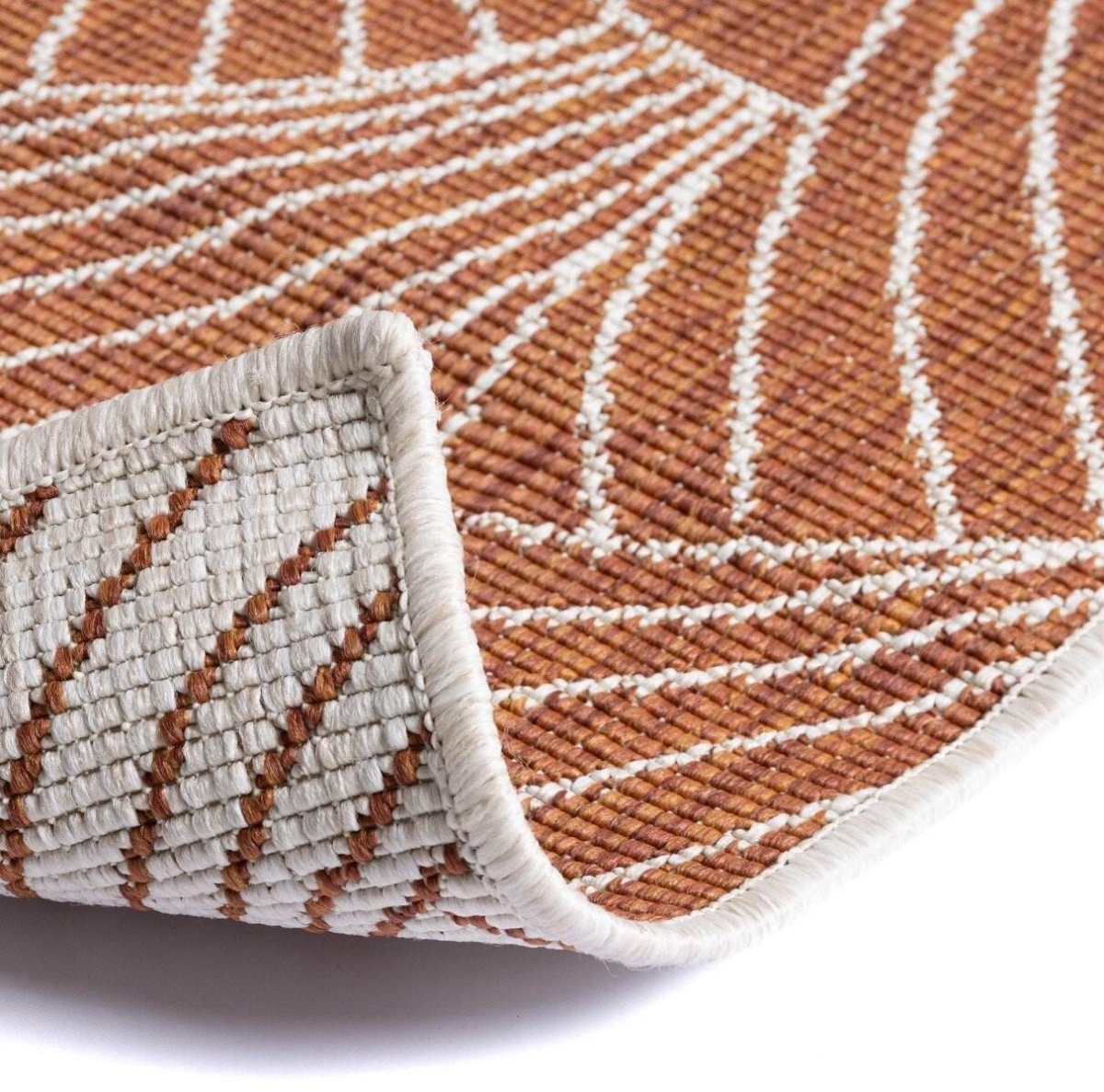 Interieur05 Buitenkleed Deco roest|wit dubbelzijdig - 200 x 290 cm