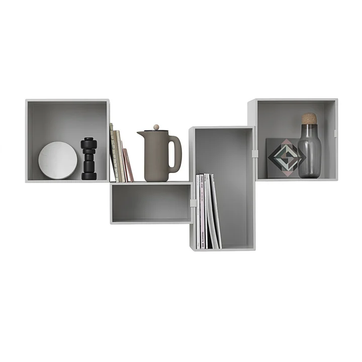 Muuto - Mini Stacked System Regalmodul, large / hellgrau