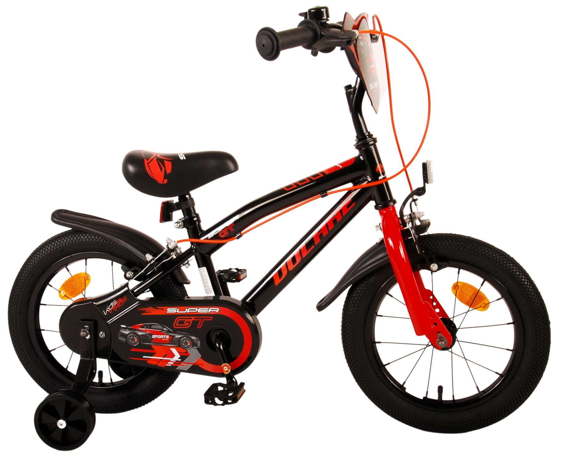 TPFSports Super GT Kinderfahrrad - Jungen - 14 Zoll - Rücktritt + Handbremse - Blau