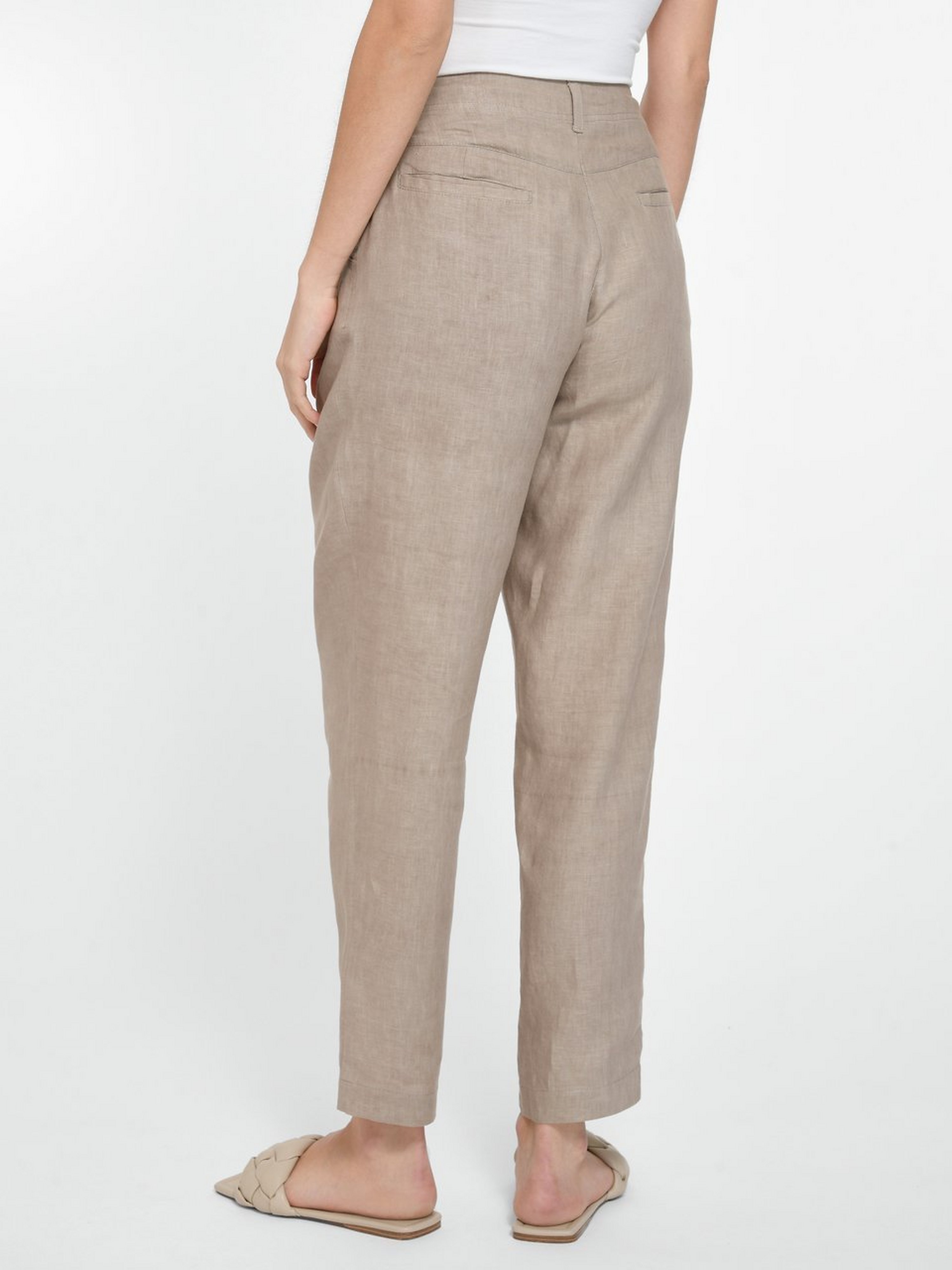 Knöchellange Hose aus 100% Leinen