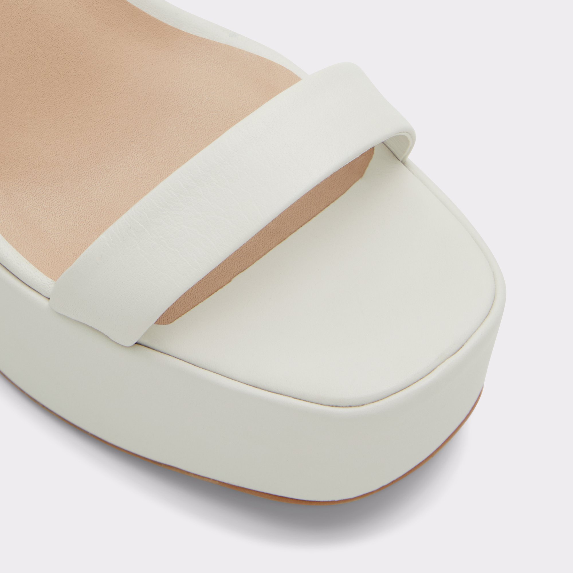 Matylda White-Bone Women Block Heels