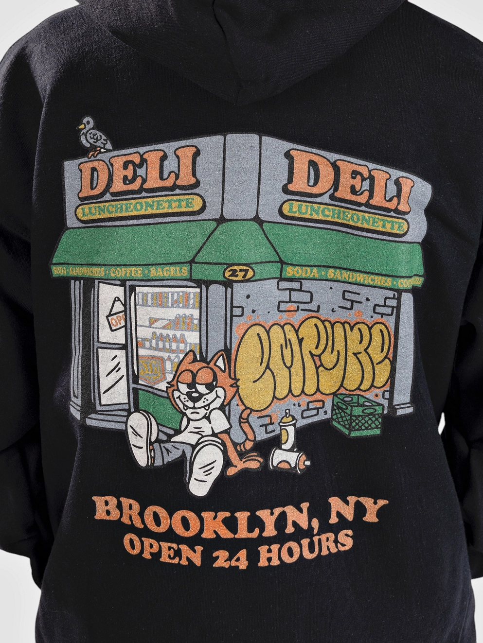 Empyre Bodega Cat Kids Hoodie black