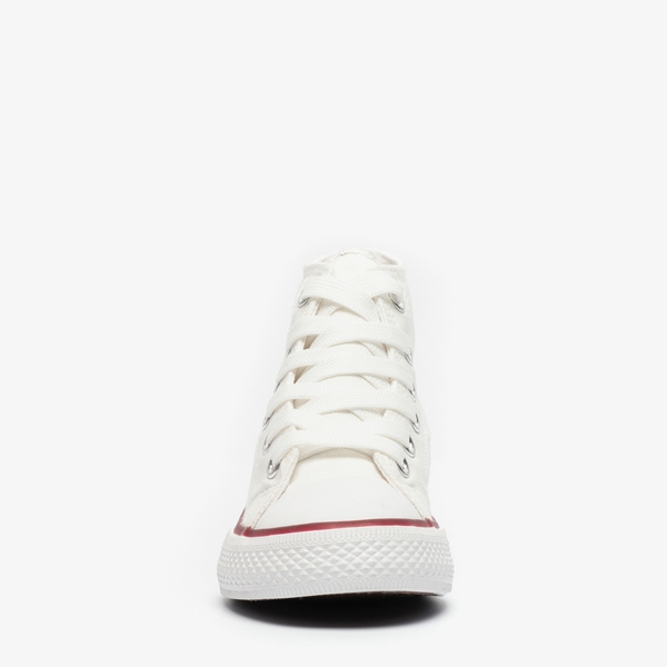 Hoge canvas kinder sneakers wit