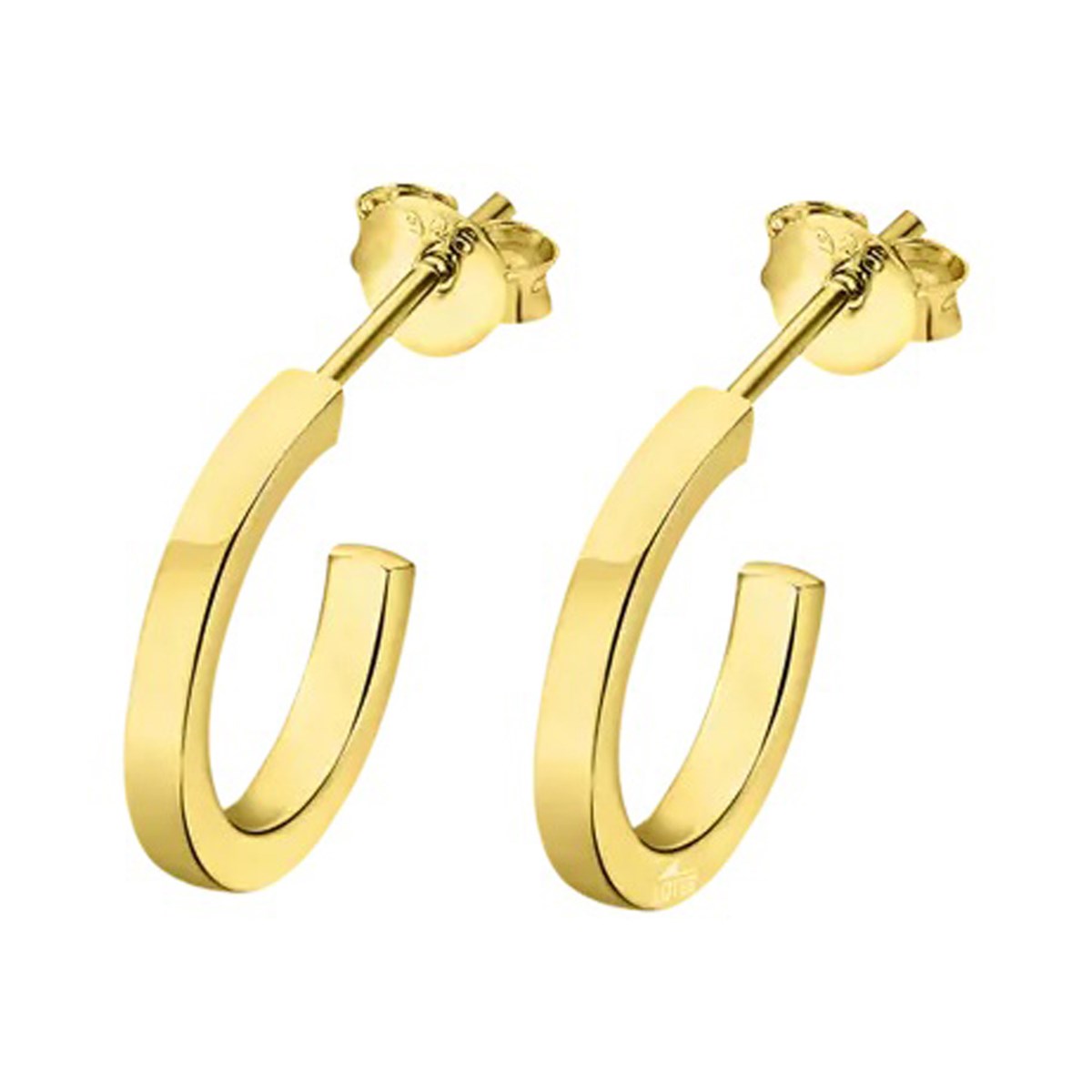 Boucles d'oreilles créoles Lotus Silver dorées
