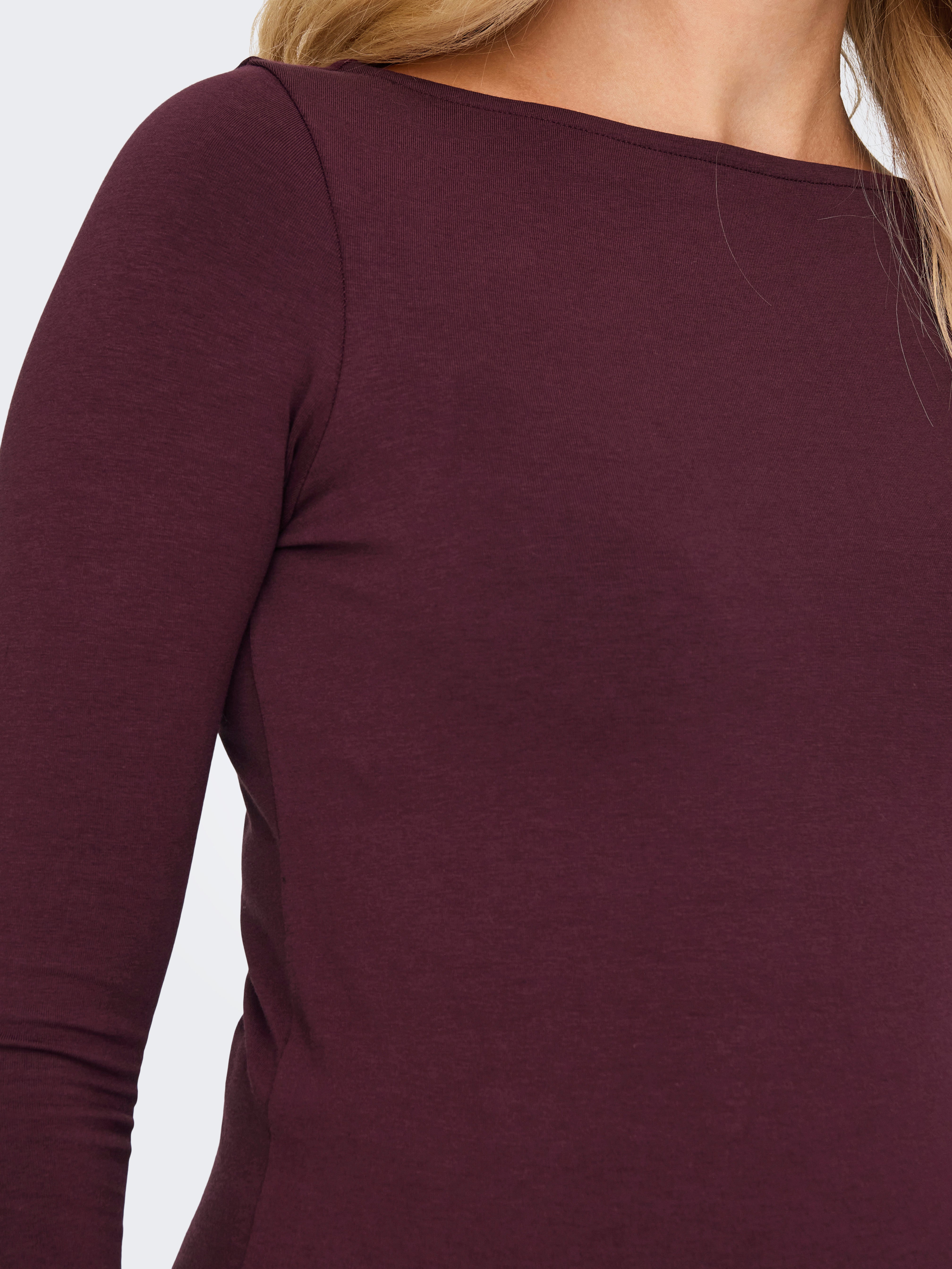 OLMLIVE Top Burgundy