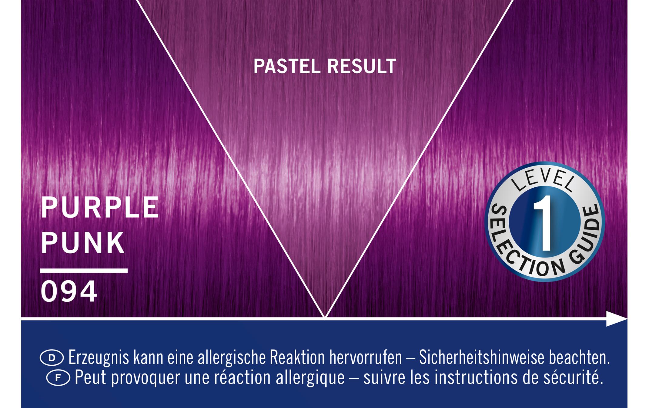 Haarcoloration Ultra Brights 094 Purple PunkIntensive oder pastelle Haarfarbe je nach Wahl