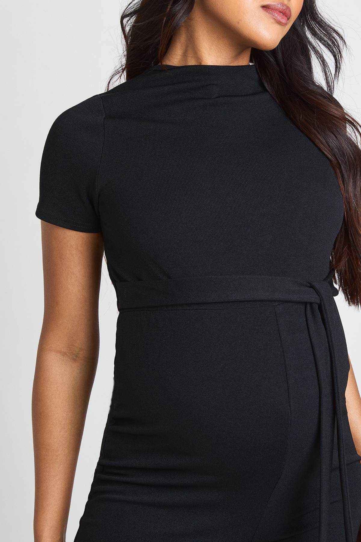 boohoo Combinaison De Maternité Côtelée Avec Taille Nouée