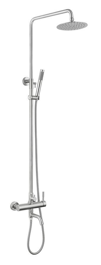 Sapho Minimal regendouche met baduitloop RVS