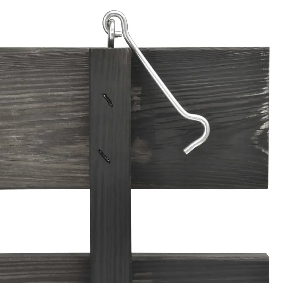 vidaXL - Vuilnisbak - Grijs - Pine Wood - 3 Bins