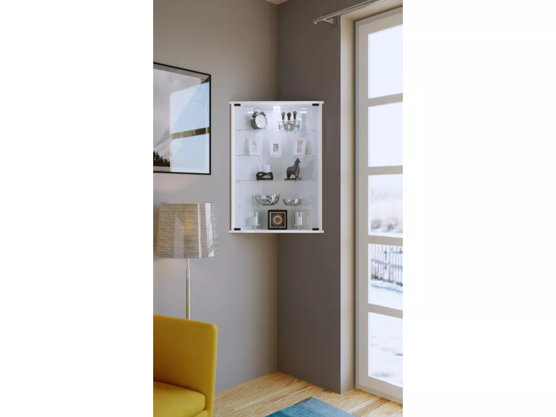 Vitrine murale Vitrine d'angle Vecko