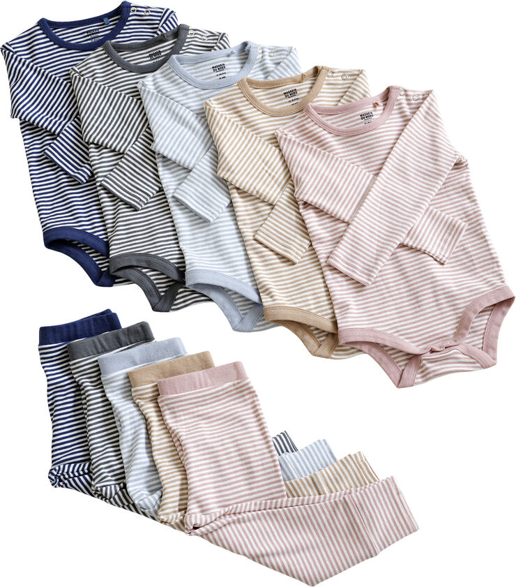 Magasin du Nord Collection Petit baby body - Organic Nomad  / star white  stripe