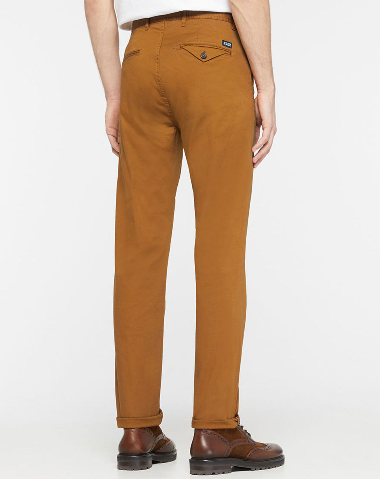 Scotch & Soda Pantalon Chino Slim Fit en Coton Bio mélangé Stuart Stretch camel