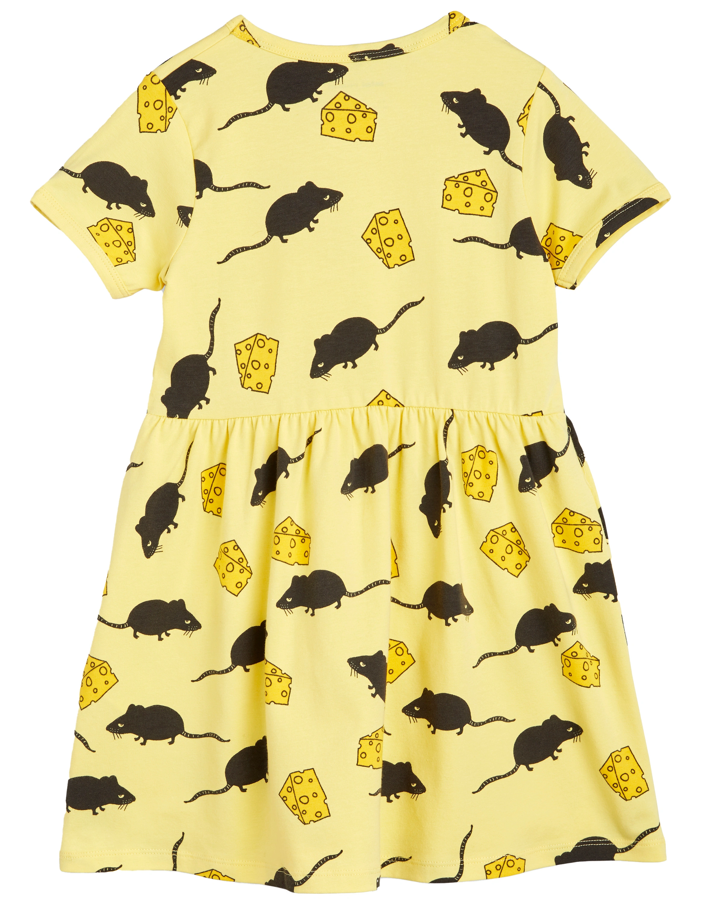 Kurzarmkleid MOUSE AOP in yellow