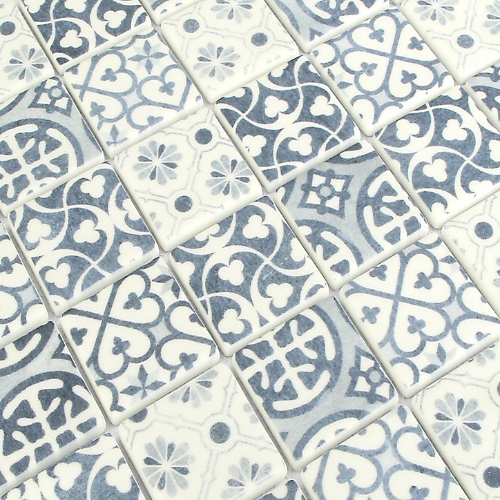 Mosaïque bleu et blanc 30x30cm GoodHome