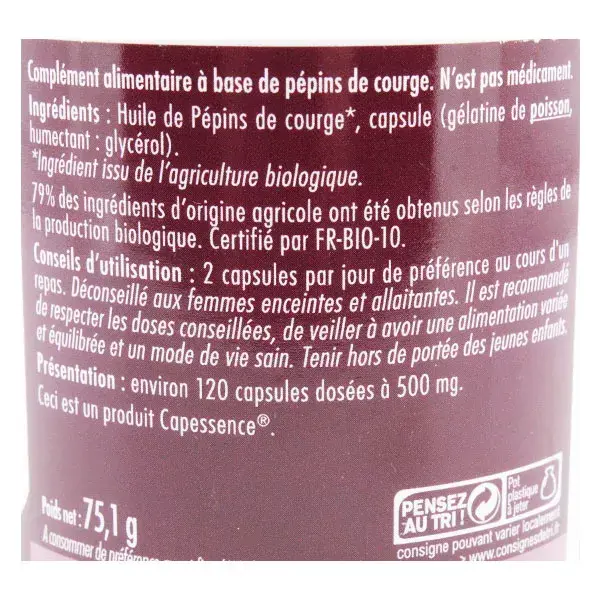 Óleo de Semente de Abóbora Superdiet 120 cápsulas