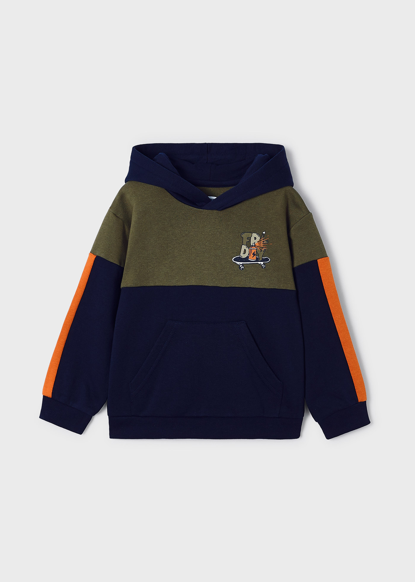 Conjunto de agasalho tricolor de 3 peças para meninos