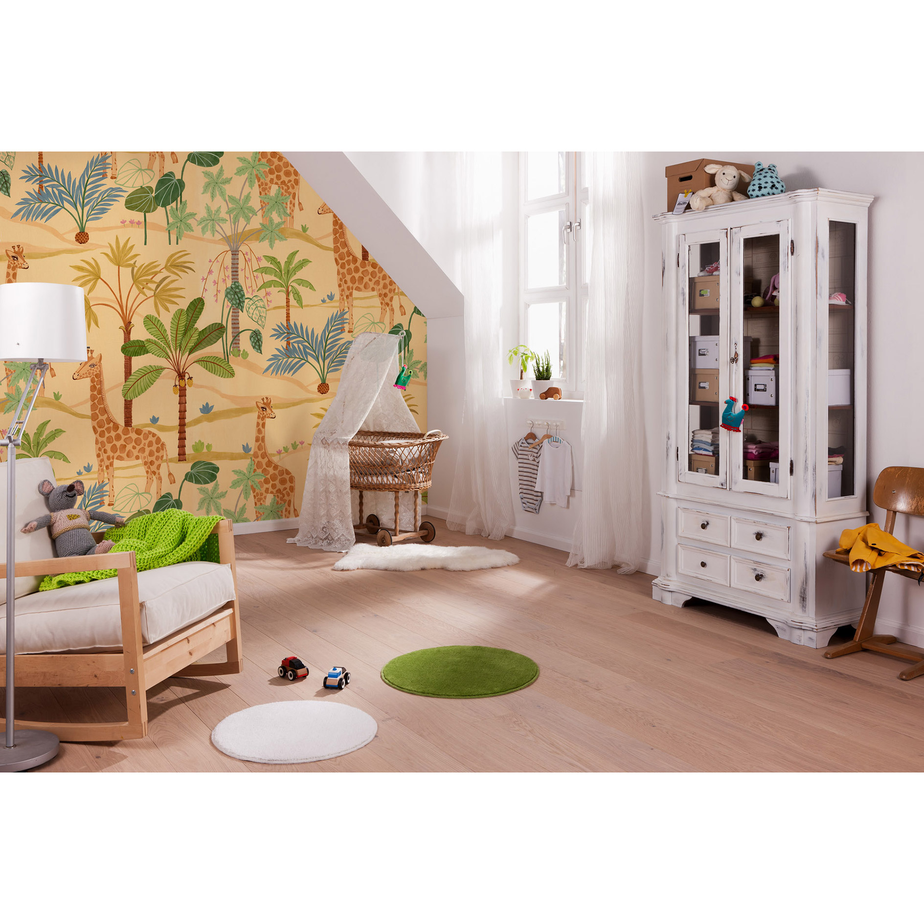 Vlies-Fototapete GIRAFFE CREW - bunt - 400x280 cm