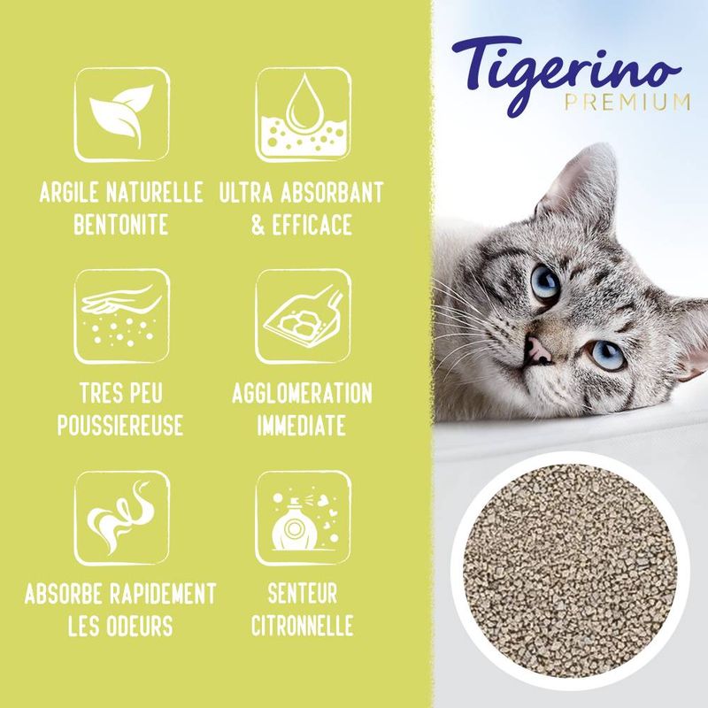 Litière Tigerino Canada Style, senteur citronnelle