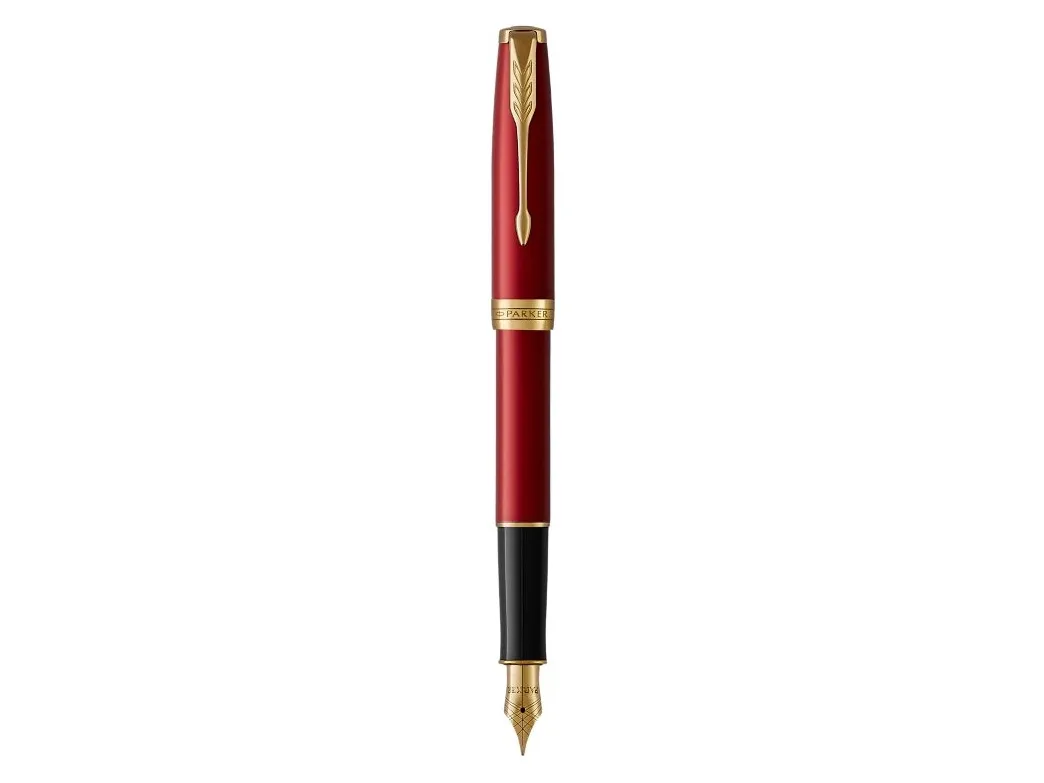 Parker 1931474, Sort, Guld, Rød, Blå, Guld, Lak, Rund spids, Forgyldt stål, Mellem