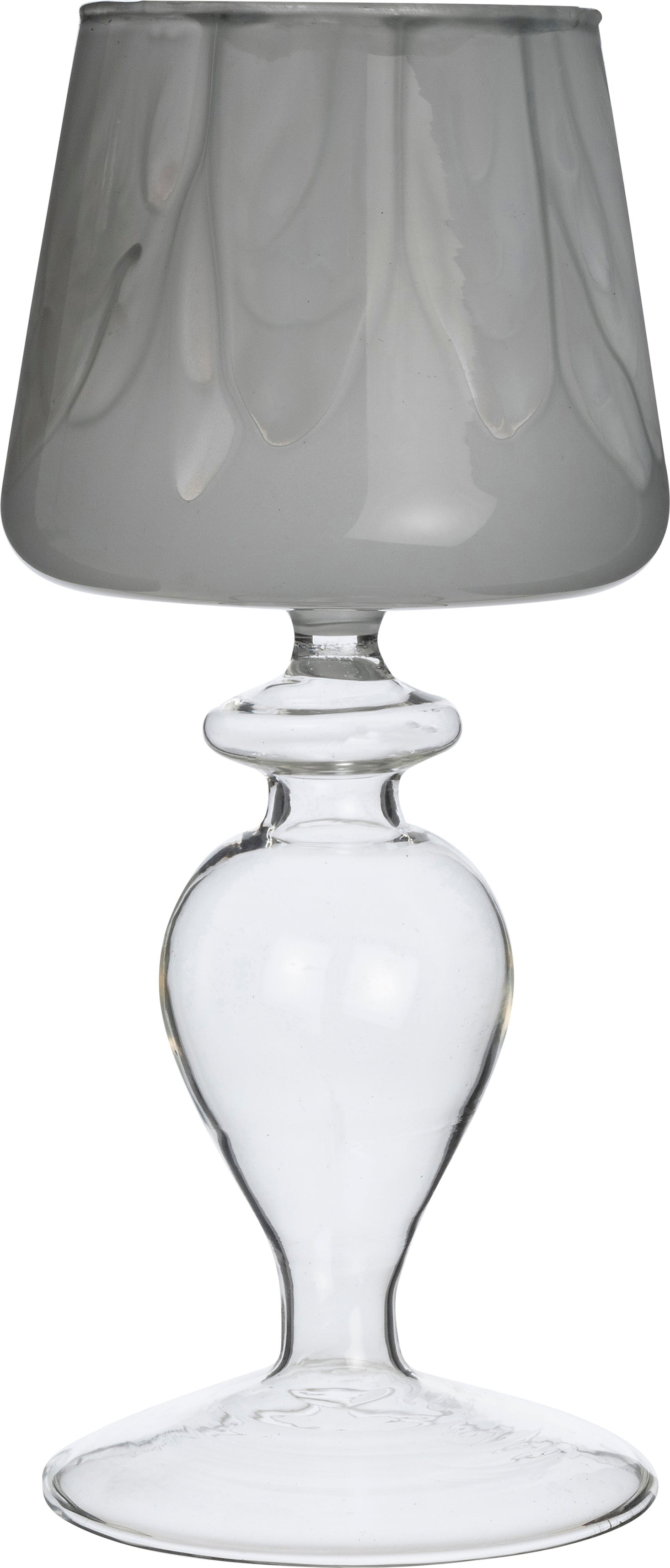 Intratuin waxinelichthouder Lamba grijs D 8 H 17,5 cm