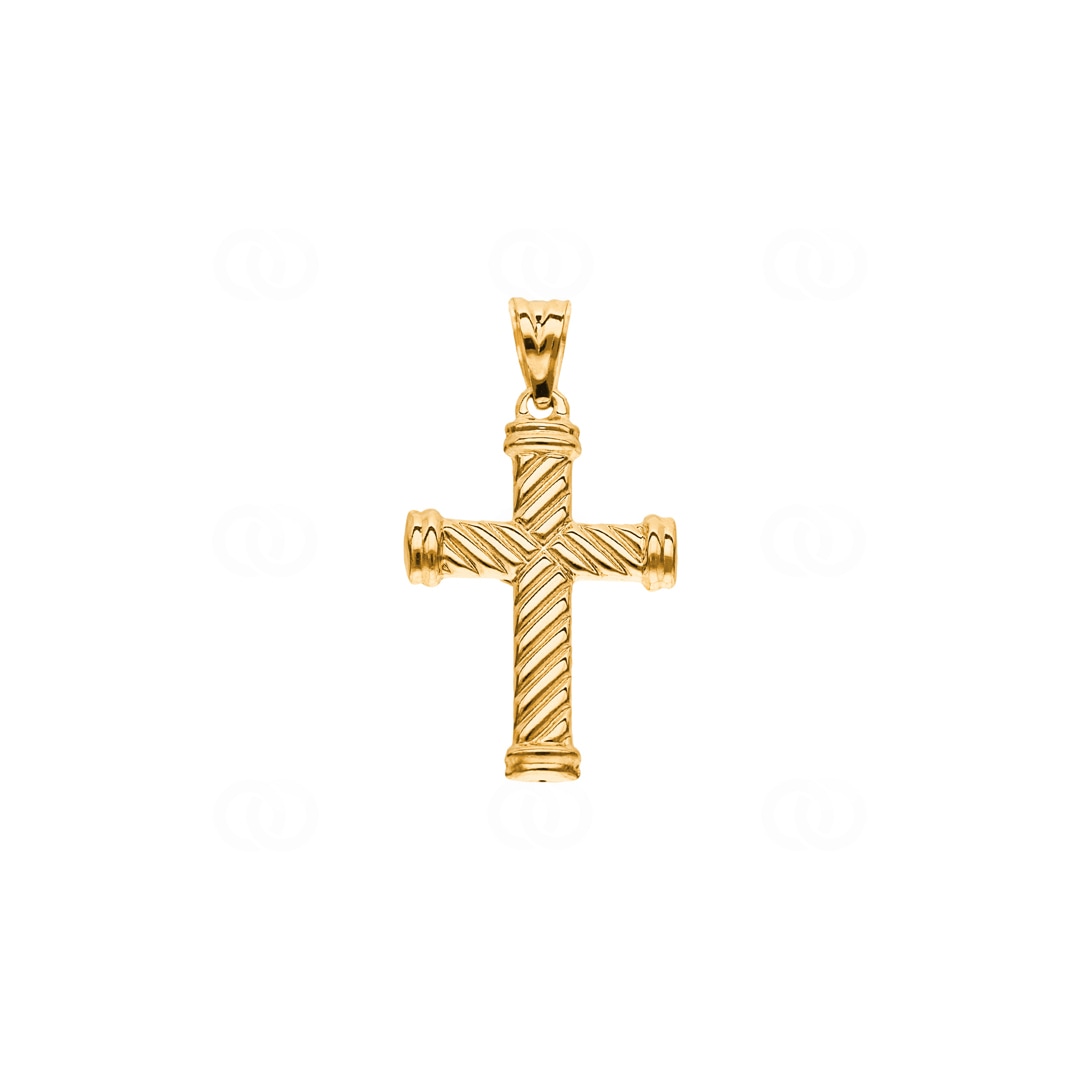 Anhänger 750/18 K Gelbgold Kreuz mit Jesus 30 x 20mm