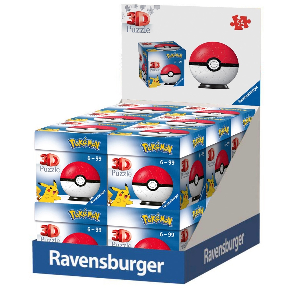Ravensburger Pokémon Pokéball 54-teiliges 3D-Puzzle