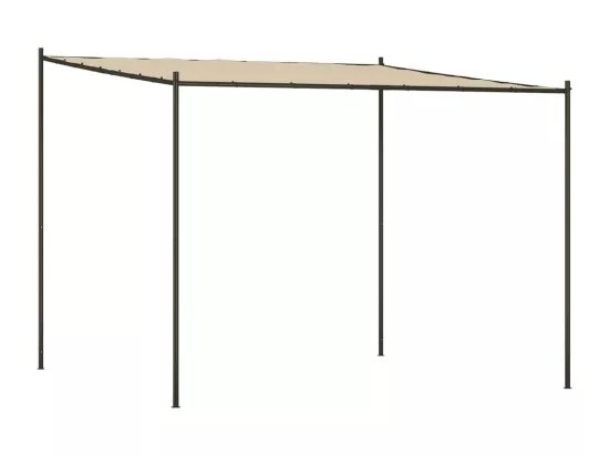 Belvédère beige 3x3 m 180 g/m² tissu et acier