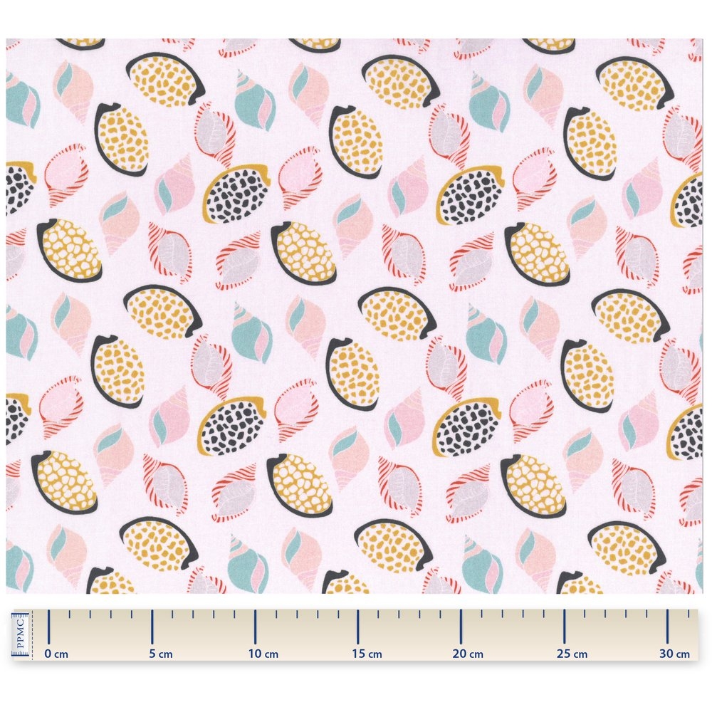 Coupon Tissu 1 M Coquillages Et Crustacés