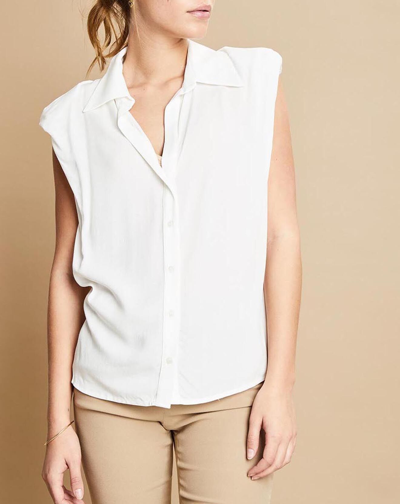 Belair Chemise Cacao blanche