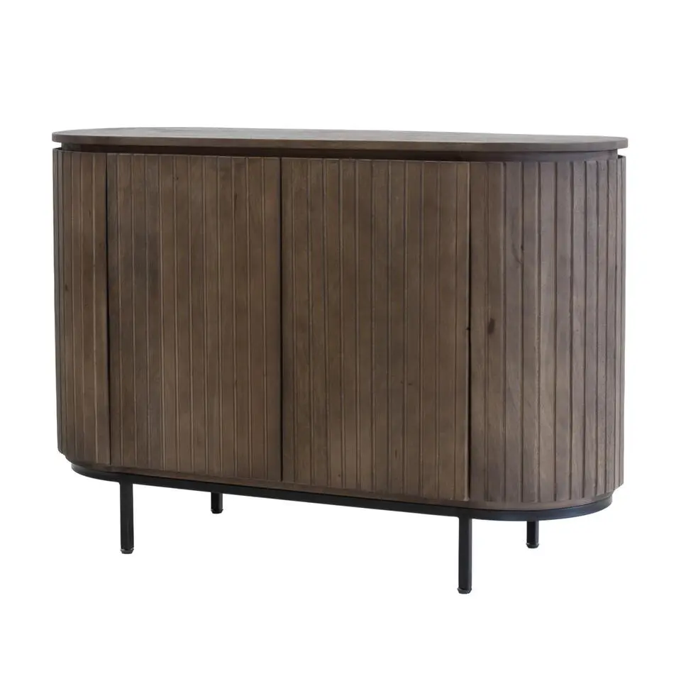 Dressoir Donkerbruin Hout - 115x43x80cm - Tora