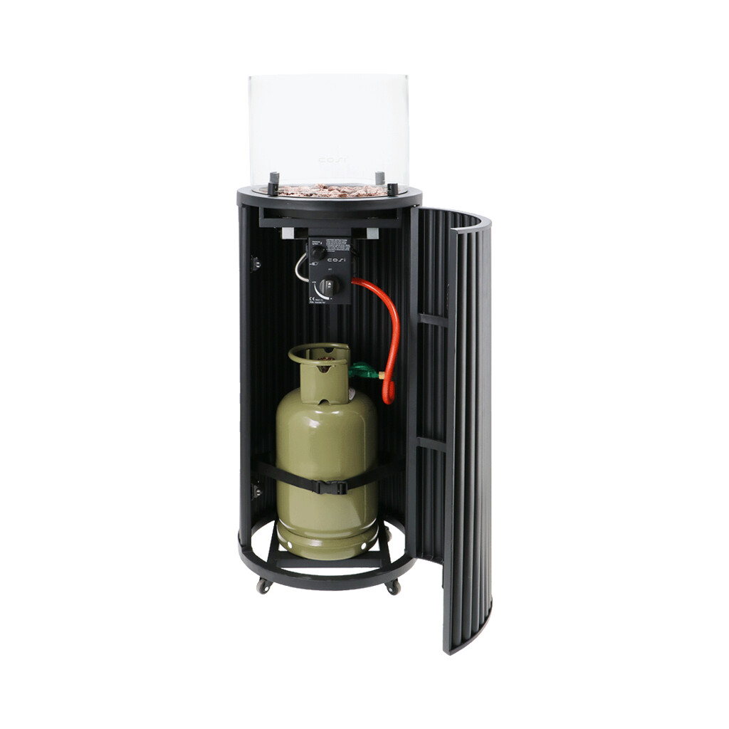 Cosipillar Curved black gashaard - 30 mbar