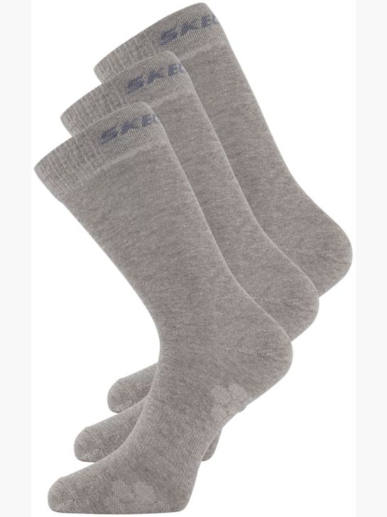 Skechers 3 Pack Socken Grau