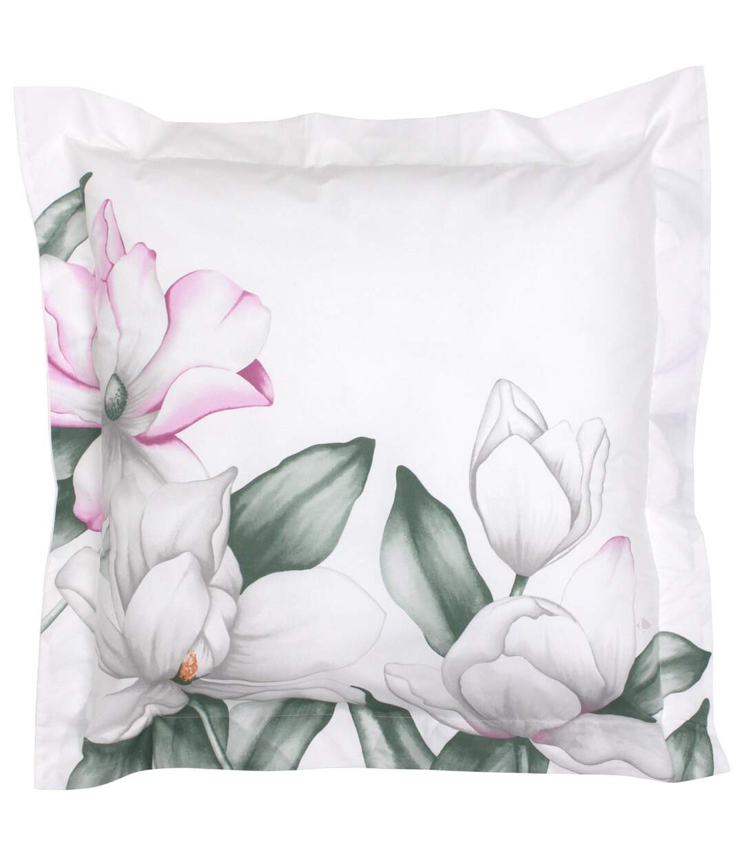 Parure de lit 300x240 cm percale coton MAGNOLIA vert sauge
