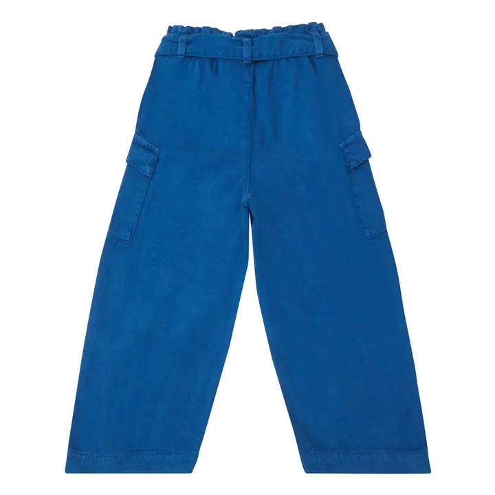 Petit Bateau Pantalon Large en Lyocell | Bleu