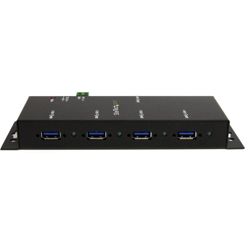 StarTech.com Hub USB 3.0 4 Ports - 5Gbps - Hub USB-A Industriel en Métal - Hub de Données USB Montable au Mur ou sur le Bureau - Hub d'Extension USB Conforme TAA