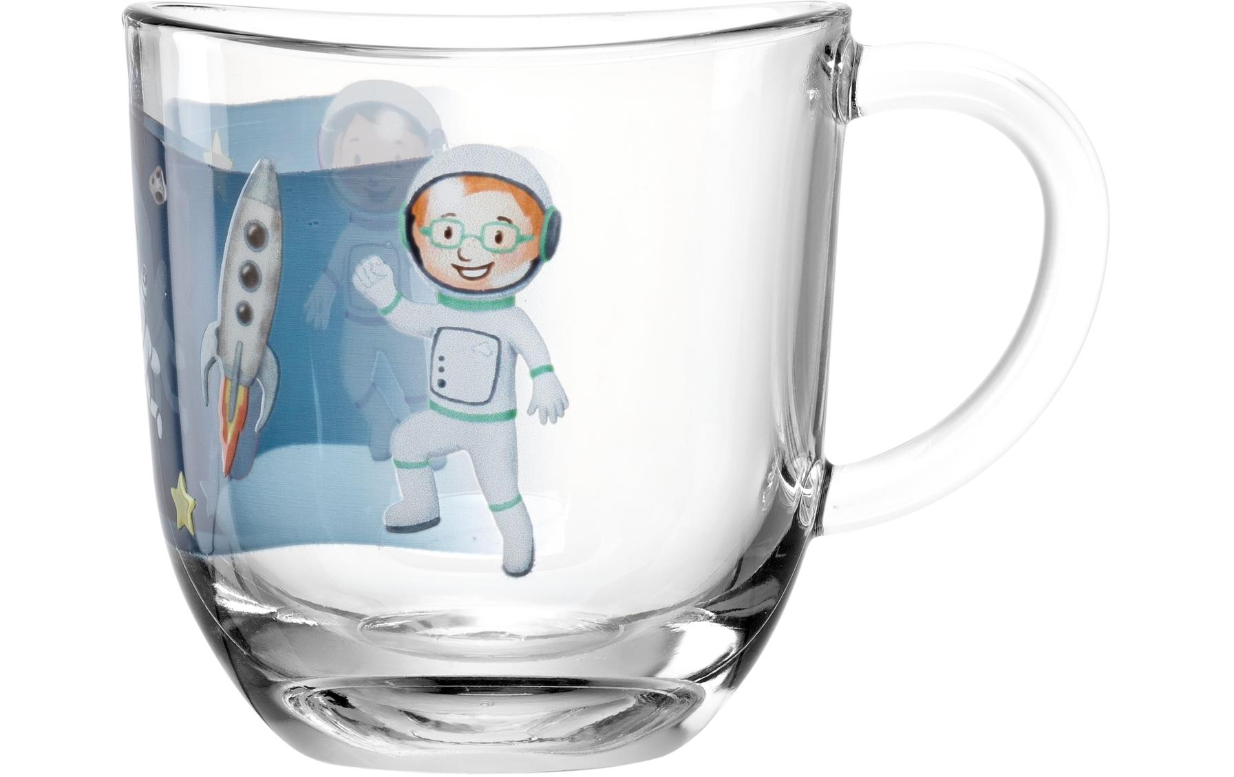 Kindertasse Avvenutura 280 ml, 6 Stück, WeltallTassen-Set für Kinder mit Henkel