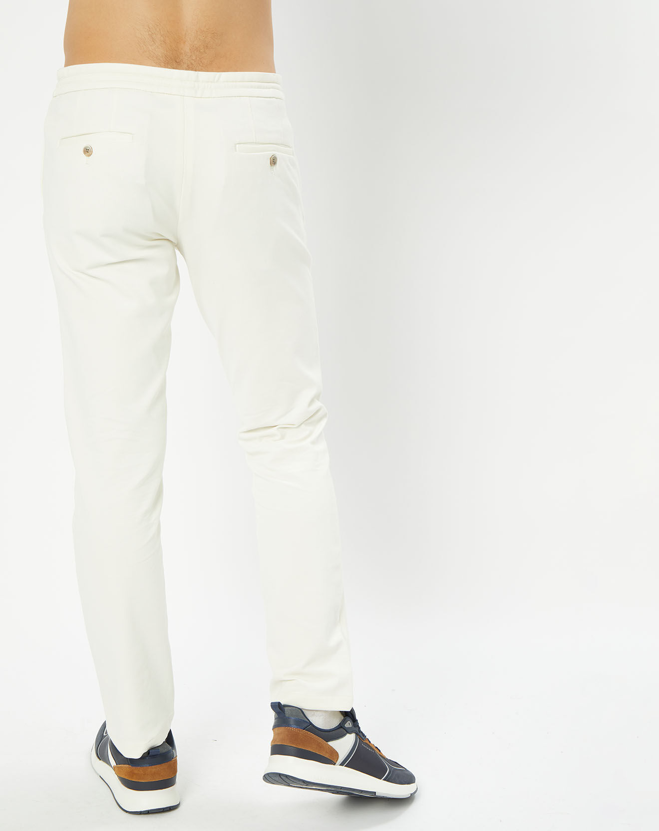 Hackett London Pantalon Chino Jersey Sport écru