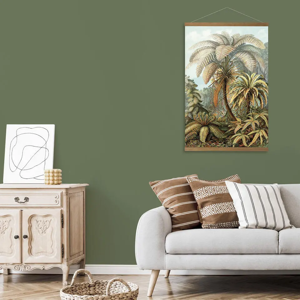 Hangende Poster Linnen Jungle Filicinae 100x70cm