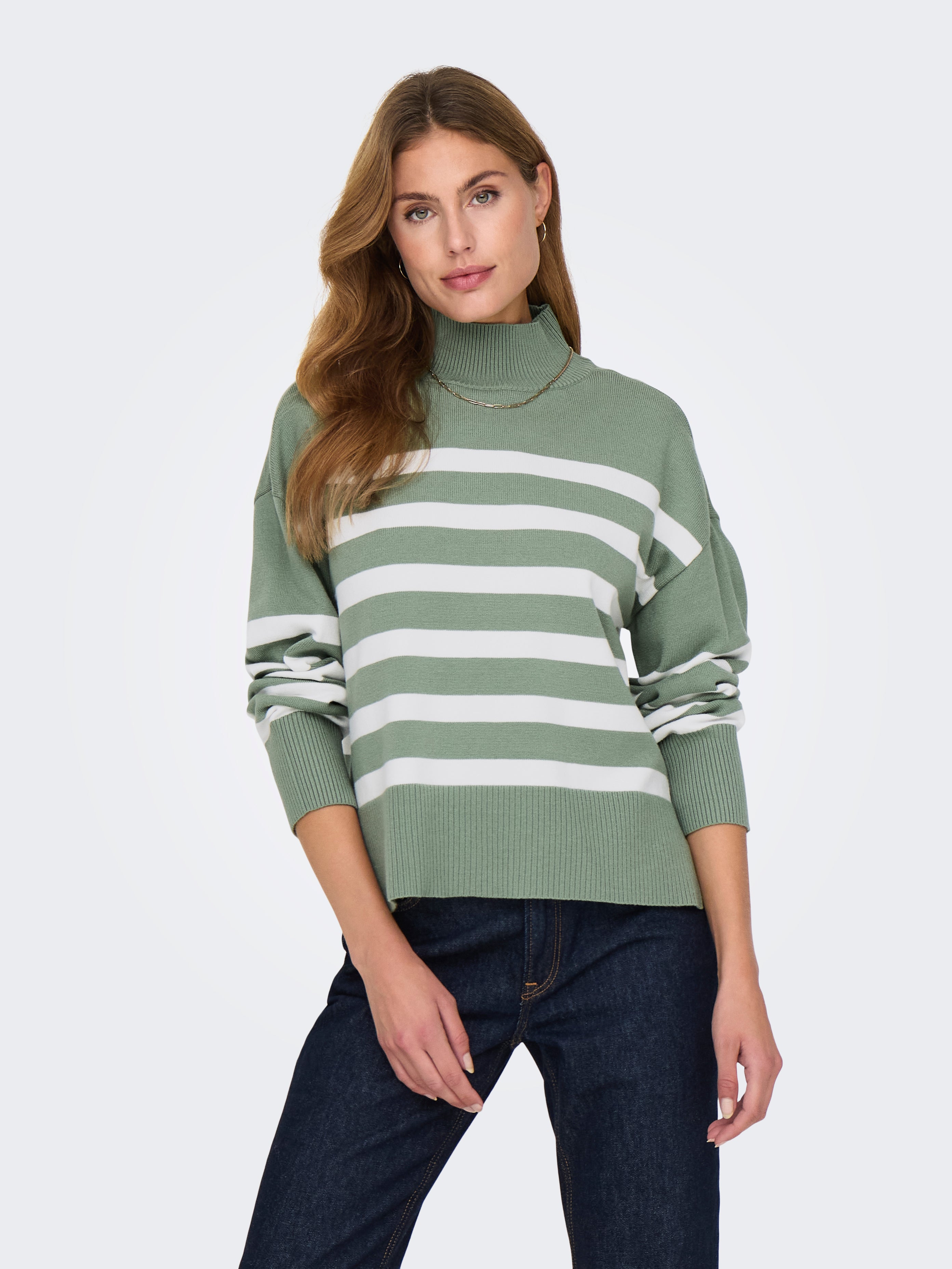 ONLBARIA Strickpullover Hedge Green