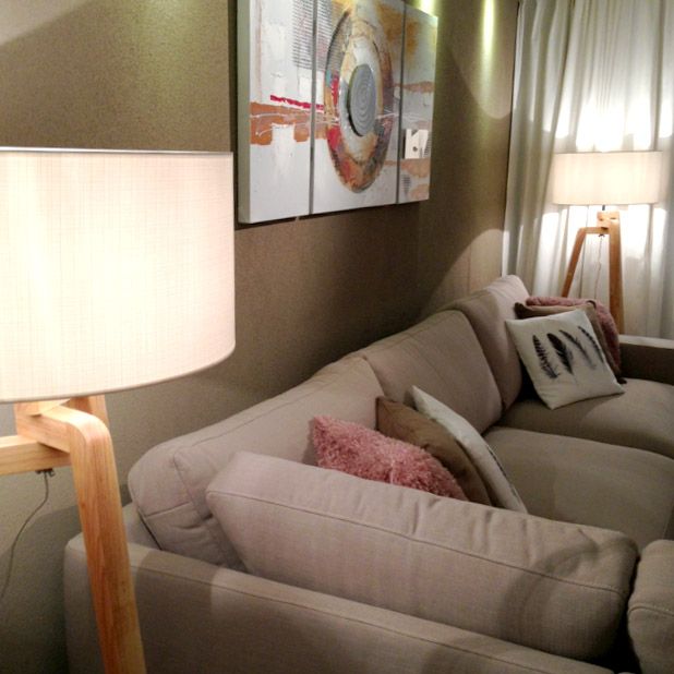 Vloerlamp tripod hout zonder kap - Puros