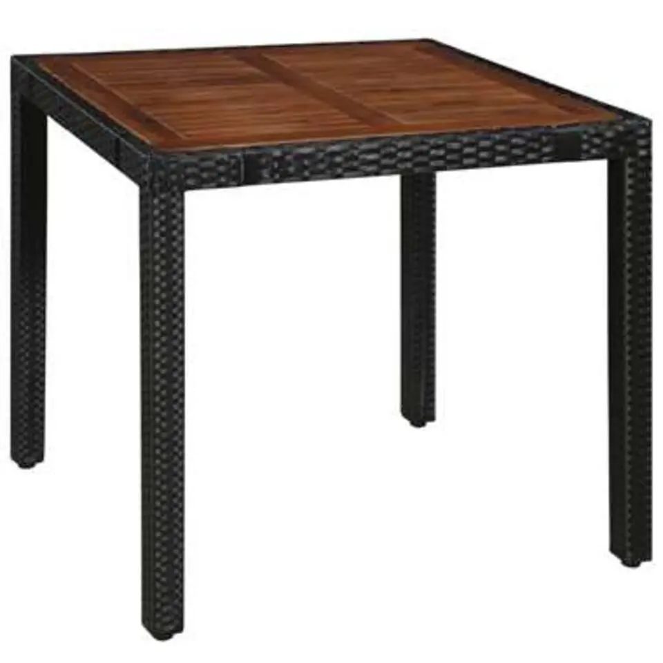 vidaXL - Tuinset - Zwart - Poly rattan