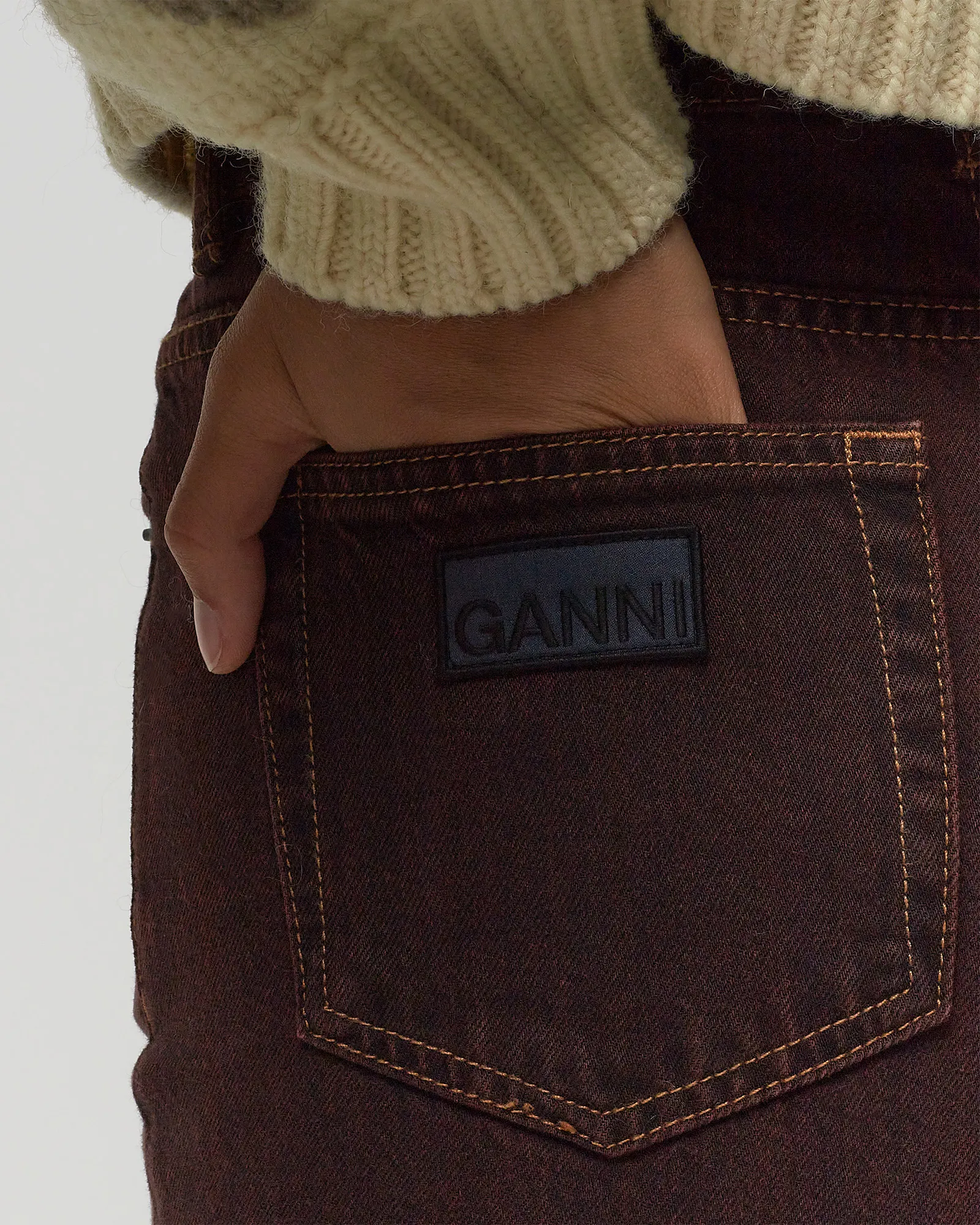 Ganni Overdyed Bleach Denim Izey